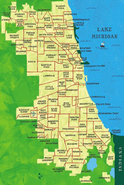 map of chicago neighborhoods